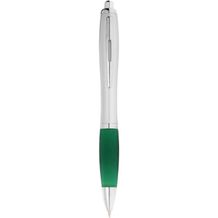 Nash Kugelschreiber silbern mit farbigem Griff (grün, silber) (Art.-Nr. CA051678)
