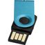 Mini USB-Stick (aquablau, schwarz) (Art.-Nr. CA055158)