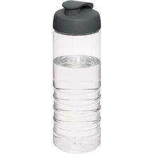 H2O Active® Treble 750 ml Sportflasche mit Klappdeckel (transparent, grau) (Art.-Nr. CA055870)