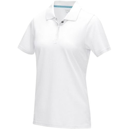 Graphite Poloshirt aus GOTS-zertifizierter Bio-Baumwolle für Damen (Art.-Nr. CA066906) - Das kurzärmelige GOTS-Bio-Polo für Dam...