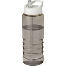 H2O Active® Treble 750 ml Sportflasche mit Ausgussdeckel (kohle, weiss) (Art.-Nr. CA076794)
