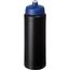 Baseline® Plus grip 750 ml Sportflasche mit Sportdeckel (schwarz, blau) (Art.-Nr. CA091750)