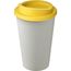Americano® Eco 350 ml recycelter Becher (weiss, gelb) (Art.-Nr. CA092032)