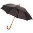 Jova 23" Regenschirm mit Holzstange und -griff (Schwarz) (Art.-Nr. CA095429)