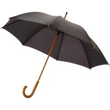 Jova 23" Regenschirm mit Holzstange und -griff (Schwarz) (Art.-Nr. CA095429)