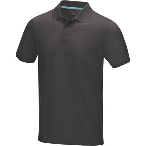 Graphite Poloshirt aus Bio-Baumwolle für Herren (Art.-Nr. CA096143) - Das kurzärmelige Bio-Polo für Herr...