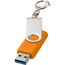Rotate USB-Stick 3.0 mit Schlüsselanhänger (orange) (Art.-Nr. CA100283)