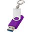 Rotate USB-Stick 3.0 mit Schlüsselanhänger (lila) (Art.-Nr. CA102977)