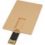 Rechteckiger, ausklappbarer USB-Stick in Kreditkarten-Format (Kraftpapier) (Art.-Nr. CA105829)