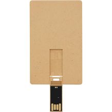 Rechteckiger, ausklappbarer USB-Stick in Kreditkarten-Format (Kraftpapier) (Art.-Nr. CA105829)