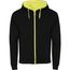 Fuji Kaputzensweatjacke Unisex (schwarz, Fluor Yellow) (Art.-Nr. CA107194)