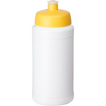 Baseline® Plus 500 ml Flasche mit Sportdeckel (weiss, gelb) (Art.-Nr. CA119567)