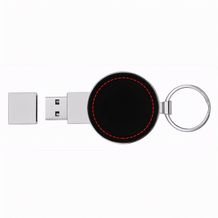 Runder Light Up USB Stick [4GB] (schwarz / silber / weiß) (Art.-Nr. CA126172)