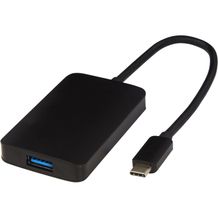 ADAPT Typ-C Multimediaadapter aus Aluminium (USB-A/Typ-C/HDMI) (Schwarz) (Art.-Nr. CA127831)