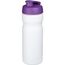 Baseline® Plus 650 ml Sportflasche mit Klappdeckel (weiss, lila) (Art.-Nr. CA128584)