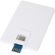 Duo slim 32 GB USB-Stick mit Typ-C und USB-A 3.0 (Weiss) (Art.-Nr. CA130498)