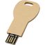 Schlüssel USB-Stick 2.0 aus recyceltem Papier (Kraftpapier) (Art.-Nr. CA131471)