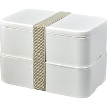 MIYO Renew Doppel-Lunchbox (elfenbeinweiß, kieselgrau) (Art.-Nr. CA131878)