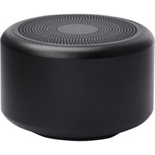 Rise 3 W Mini-Bluetooth®-Lautsprecher aus recyceltem RCS Aluminium (Schwarz) (Art.-Nr. CA136306)