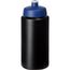 Baseline® Plus grip 500 ml Sportflasche mit Sportdeckel (schwarz, blau) (Art.-Nr. CA136531)