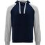 Badet zweifarbiger Kapuzenpullover Unisex (Navy Blue, heather grau) (Art.-Nr. CA150773)