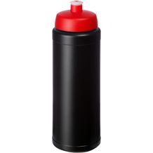 Baseline® Plus grip 750 ml Sportflasche mit Sportdeckel (schwarz, rot) (Art.-Nr. CA166975)