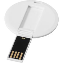 Round Credit Card USB-Stick (Weiss) (Art.-Nr. CA169488)