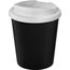 Americano® Espresso Eco 250 ml recycelter Isolierbecher mit auslaufsicherem Deckel (schwarz, weiss) (Art.-Nr. CA174175)