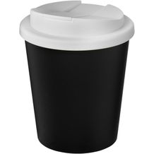 Americano® Espresso Eco 250 ml recycelter Isolierbecher mit auslaufsicherem Deckel (schwarz, weiss) (Art.-Nr. CA174175)