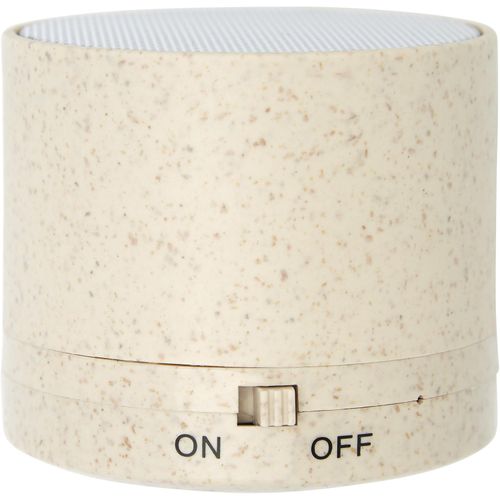 Kikai Bluetooth®-Lautsprecher aus Weizenstroh (Art.-Nr. CA178498) - Bluetooth®-Lautsprechergehäuse aus ein...