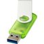 Rotate USB-Stick 3.0 transparent (grün) (Art.-Nr. CA181668)