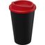 Americano® Eco 350 ml recycelter Becher (schwarz, rot) (Art.-Nr. CA190941)