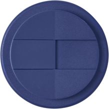 Americano® Eco 350 ml recycelter Becher mit auslaufsicherem Deckel (blau, schwarz) (Art.-Nr. CA203772)