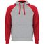 Badet zweifarbiger Kapuzenpullover Unisex (heather grau, rot) (Art.-Nr. CA205850)