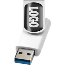 Rotate USB-Stick 3.0 mit Doming (Weiss) (Art.-Nr. CA214413)