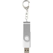 Rotate mit Schlüsselanhänger USB-Stick (Weiss) (Art.-Nr. CA218894)