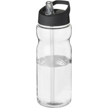 H2O Active® Base 650 ml Sportflasche mit Ausgussdeckel (transparent, schwarz) (Art.-Nr. CA219713)