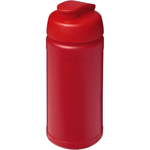 Baseline 500 ml recycelte Sportflasche mit Klappdeckel (Art.-Nr. CA223168) - Diese einwandige Sportflasche verwandelt...