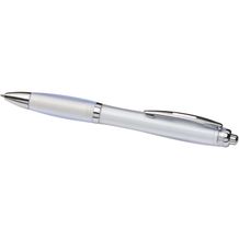 Curvy ballpoint pen with frosted barrel and grip (Weiss) (Art.-Nr. CA229666)