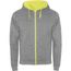 Fuji Kaputzensweatjacke Unisex (heather grau, Fluor Yellow) (Art.-Nr. CA239524)