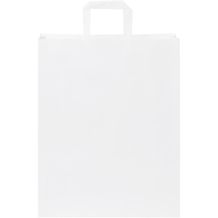 Kraftpapiertasche 80-90 g/m² mit flachen Griffen  groß (Weiss) (Art.-Nr. CA254131)