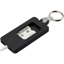 Kym Reifenprofilmesser Schlüsselanhänger aus recyceltem Material (Schwarz) (Art.-Nr. CA255980)