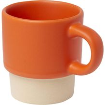 Olympia 130 ml stapelbarer Expresso Becher mit Tonboden (orange) (Art.-Nr. CA258681)