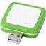 Rotating Square USB-Stick (hellgrün, weiss) (Art.-Nr. CA261501)
