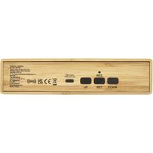 Minata kabelloses Bambus-Ladegerät mit Uhr (beige) (Art.-Nr. CA264299)