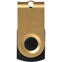 Mini USB-Stick (gold, schwarz) (Art.-Nr. CA272312)