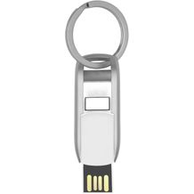 Flip USB Stick (weiss, silber) (Art.-Nr. CA282803)