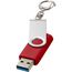 Rotate USB-Stick 3.0 mit Schlüsselanhänger (mittelrot) (Art.-Nr. CA288495)