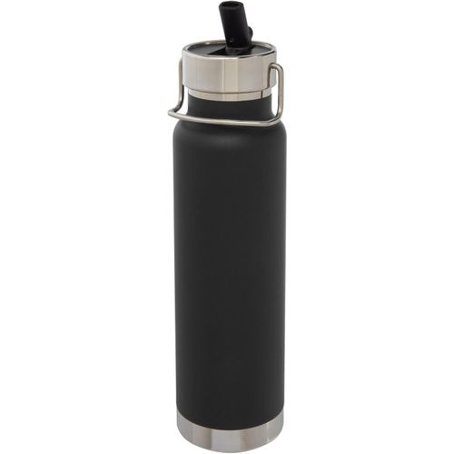 Thor 750 ml Kupfer-Vakuum Sportflasche mit Trinkhalm (Art.-Nr. CA288693) - Langlebige und große doppelwandig...