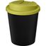 Americano® Espresso Eco 250 ml recycelter Isolierbecher mit auslaufsicherem Deckel (schwarz, limone) (Art.-Nr. CA292898)